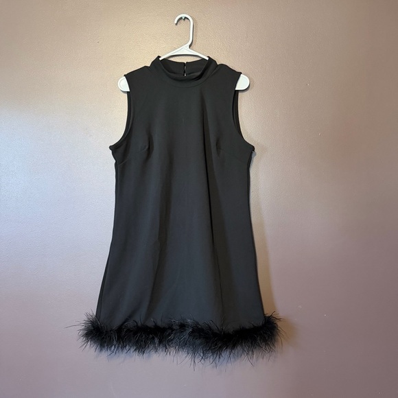 Crystal Sky Dresses & Skirts - Crystal Sky feather hem little black dress